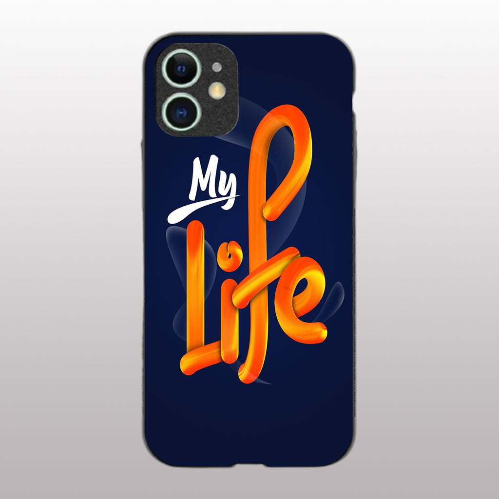 My Life pattern phone case for iphone 12 mini |Glass case