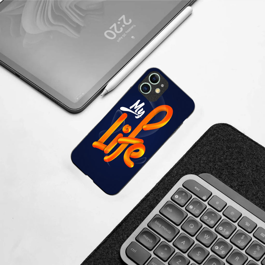 My Life pattern phone case for iphone 12 | Glass case