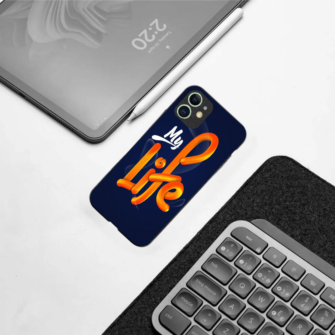 My Life pattern phone case for iphone 12 | Glass case