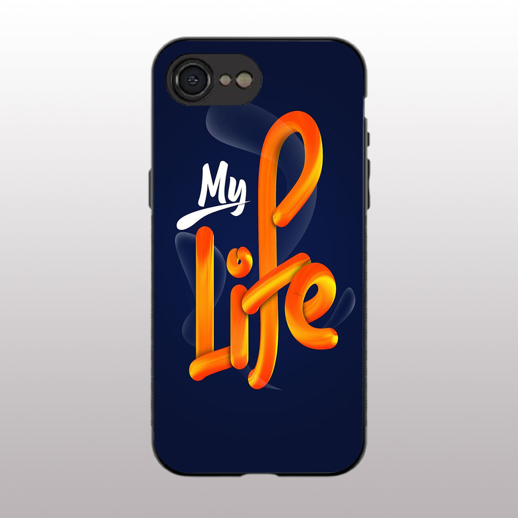 My Life pattern phone case for iphone 16E | Glass case