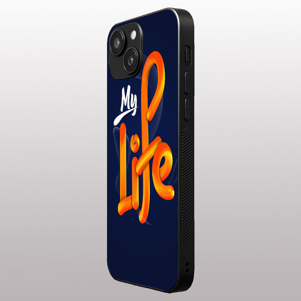 My Life pattern phone case for iphone 13 | Glass case