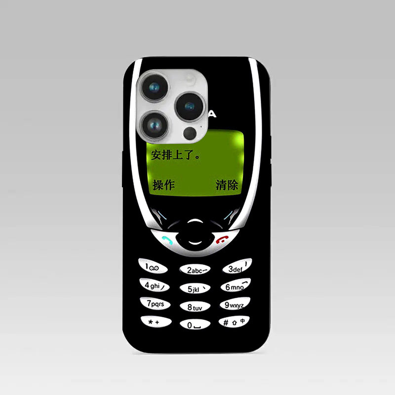 Nokia pattern phone case for iphone 16 pro | Glass case