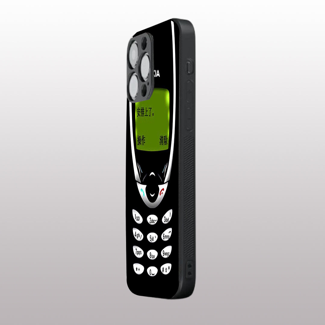Nokia pattern phone case for iphone 15 pro max| Glass case
