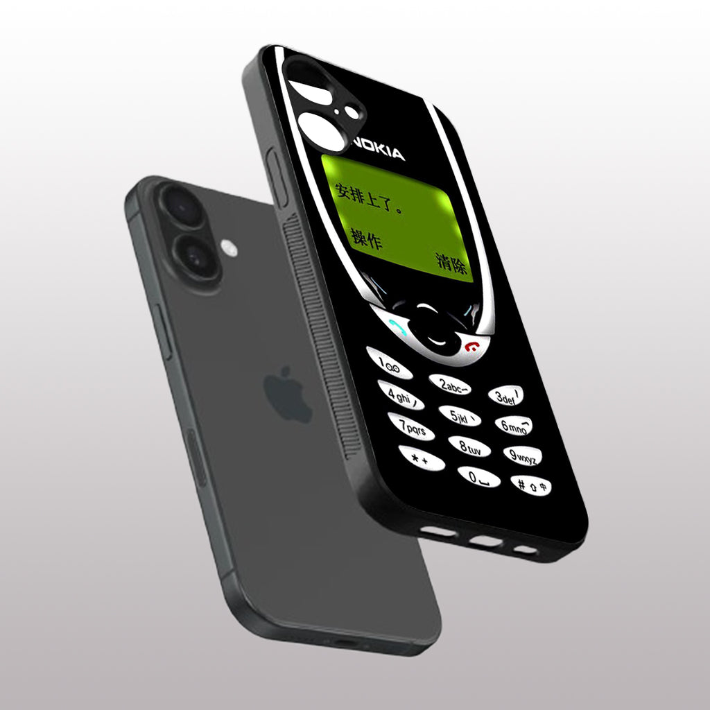Nokia pattern phone case for iphone 16 plus | Glass case