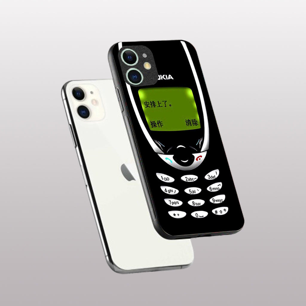 Nokia pattern phone case for iphone 12 mini |Glass case