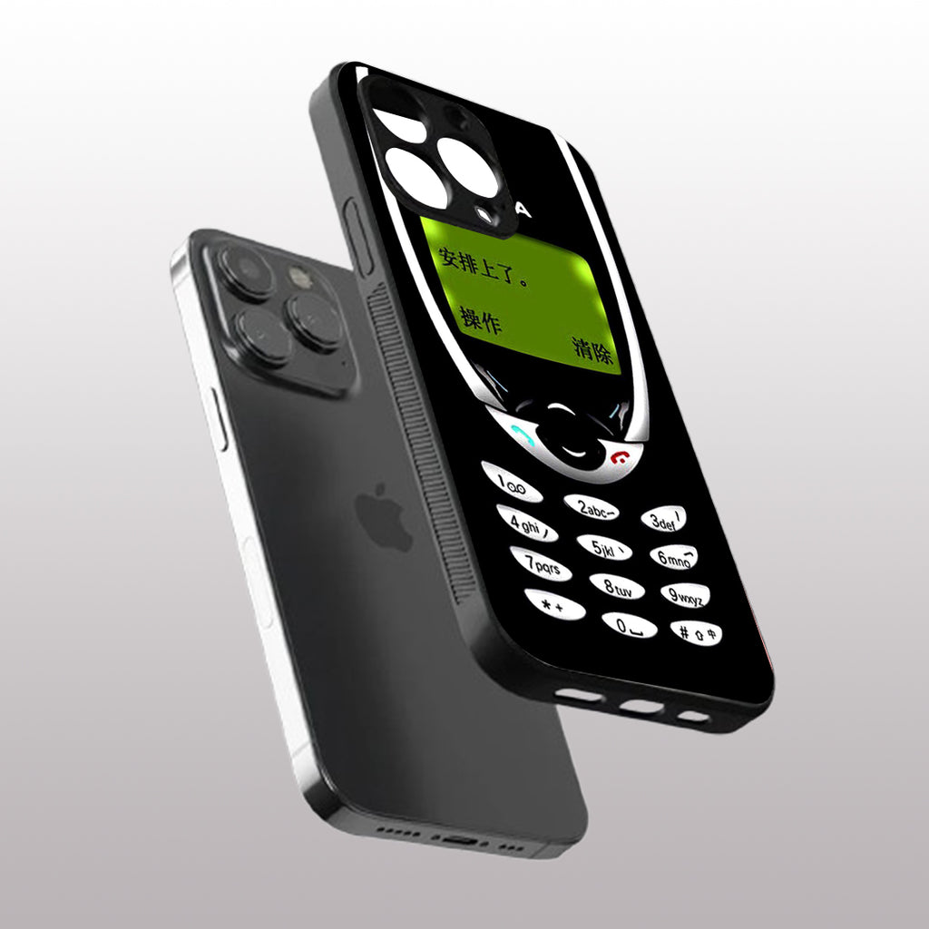 Nokia pattern phone case for iphone 15 pro | Glass case