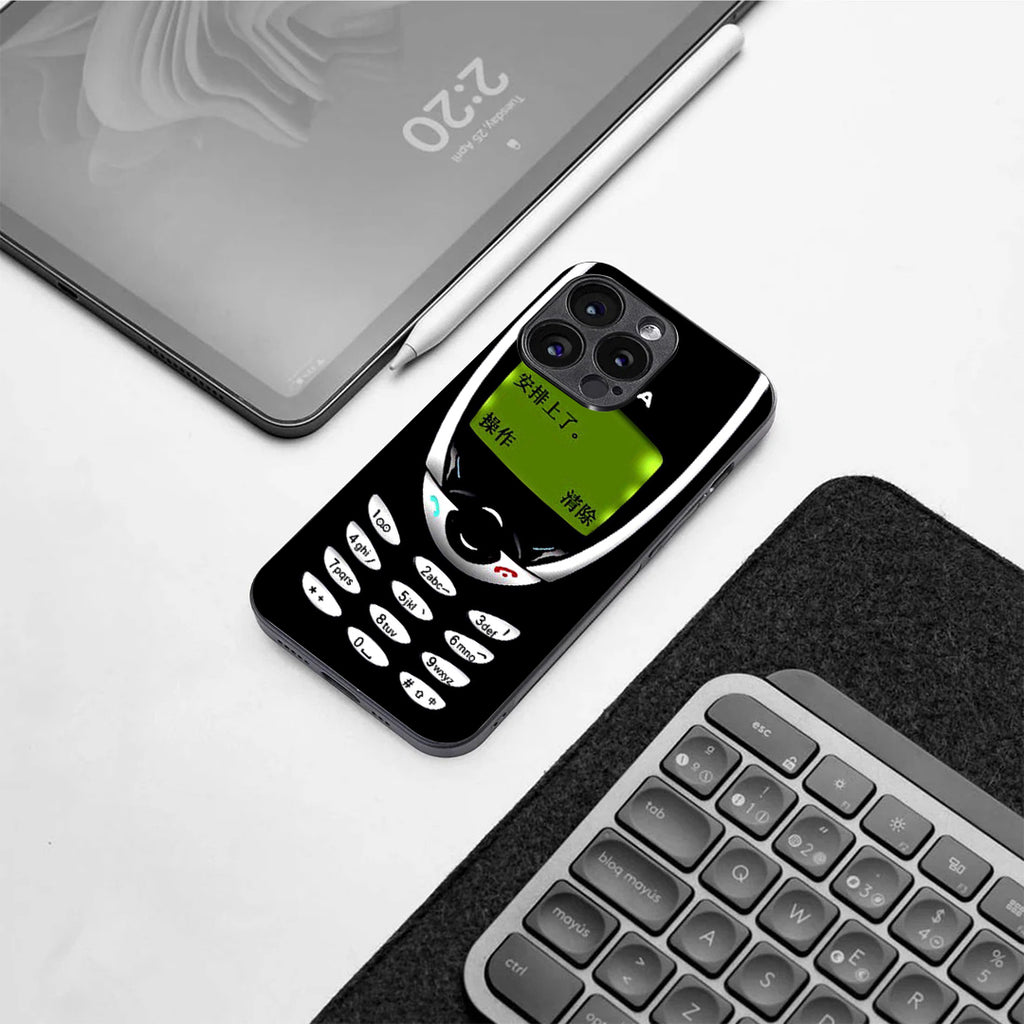 Nokia pattern phone case for iphone 16 pro | Glass case