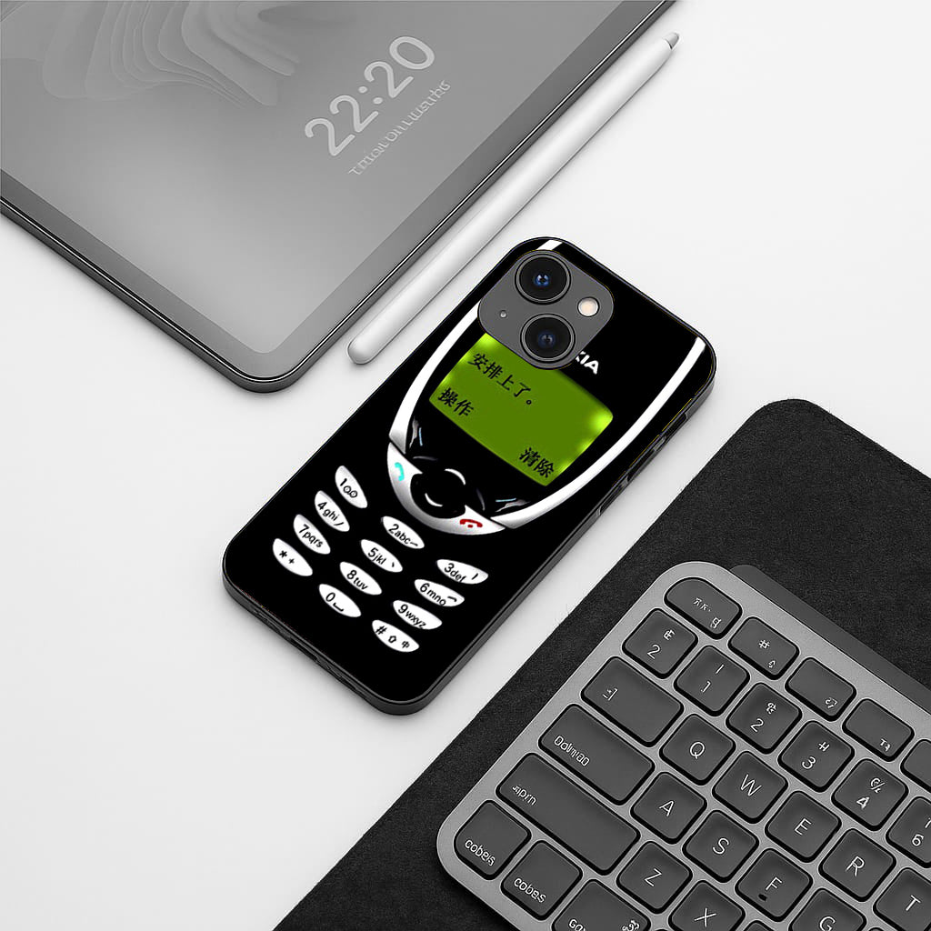 Nokia pattern phone case for iphone 15 | Glass case
