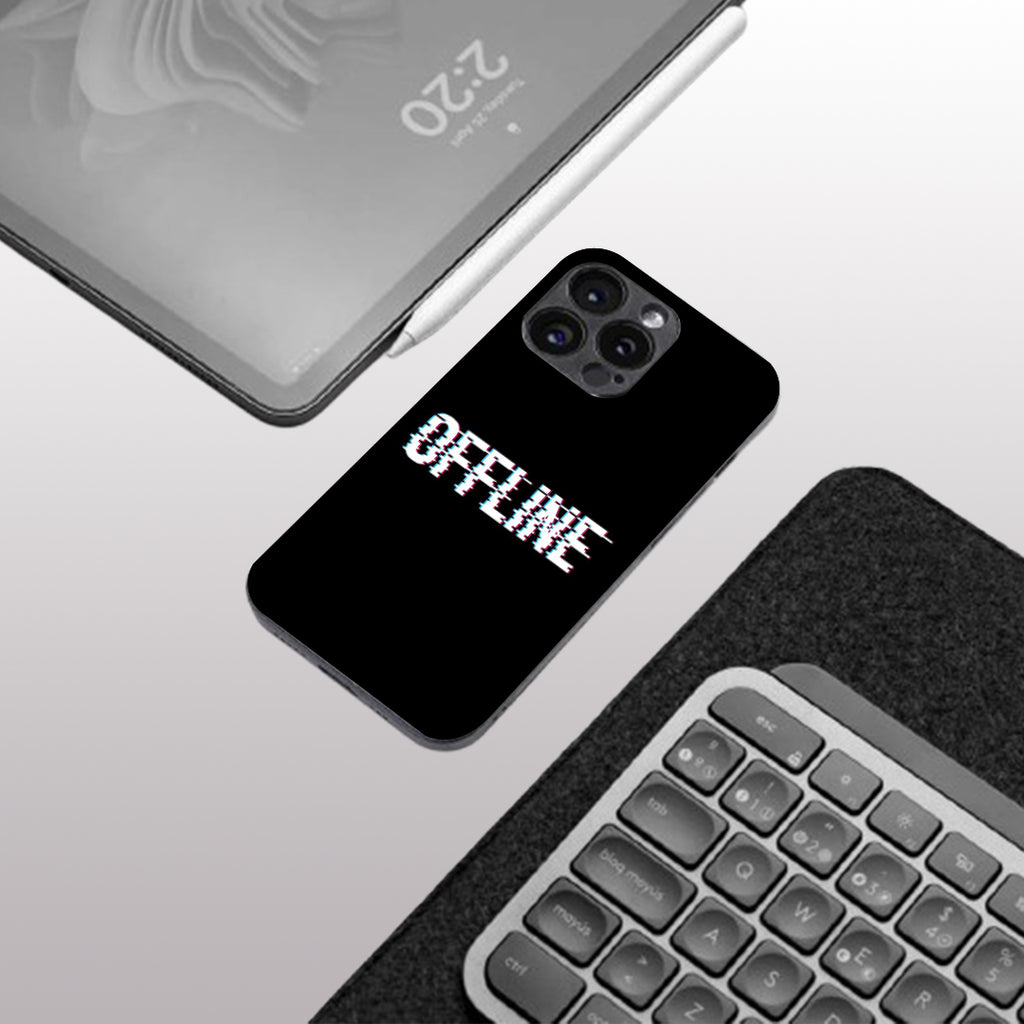 Offline pattern phone case for iphone 16 pro max | Glass case