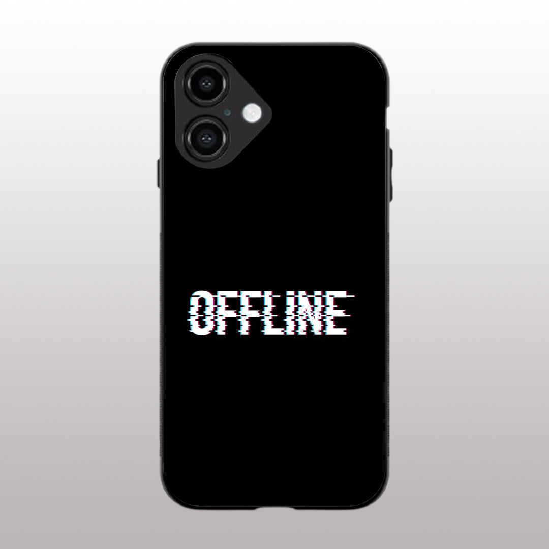 Offline pattern phone case for iphone 16 | Glass case