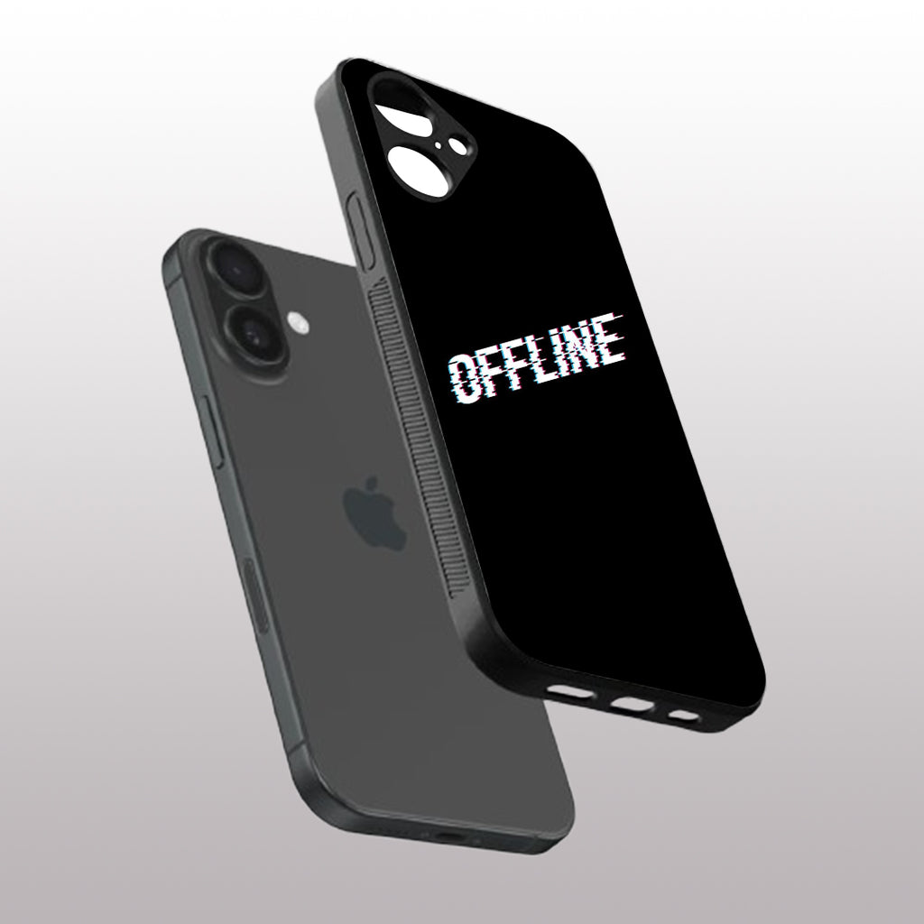Offline pattern phone case for iphone 16 plus | Glass case