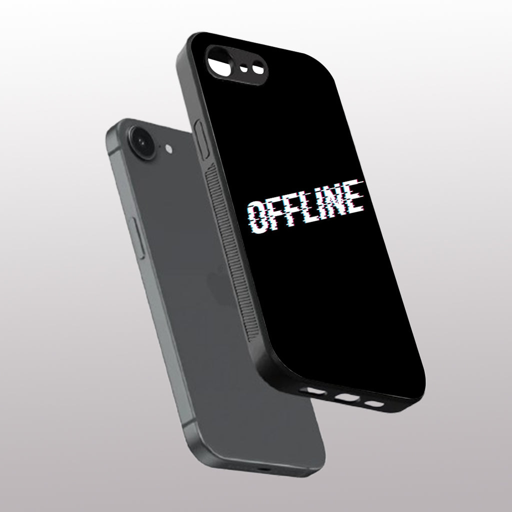 Offline pattern phone case for iphone 16E | Glass case
