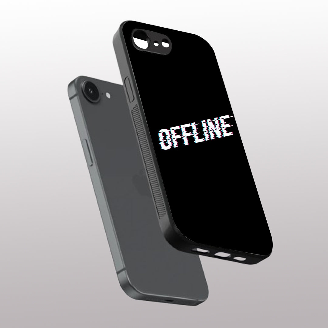 Offline pattern phone case for iphone 16E | Glass case