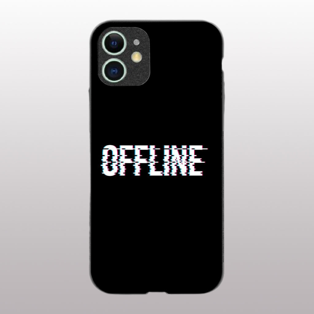Offline pattern phone case for iphone 12 mini |Glass case