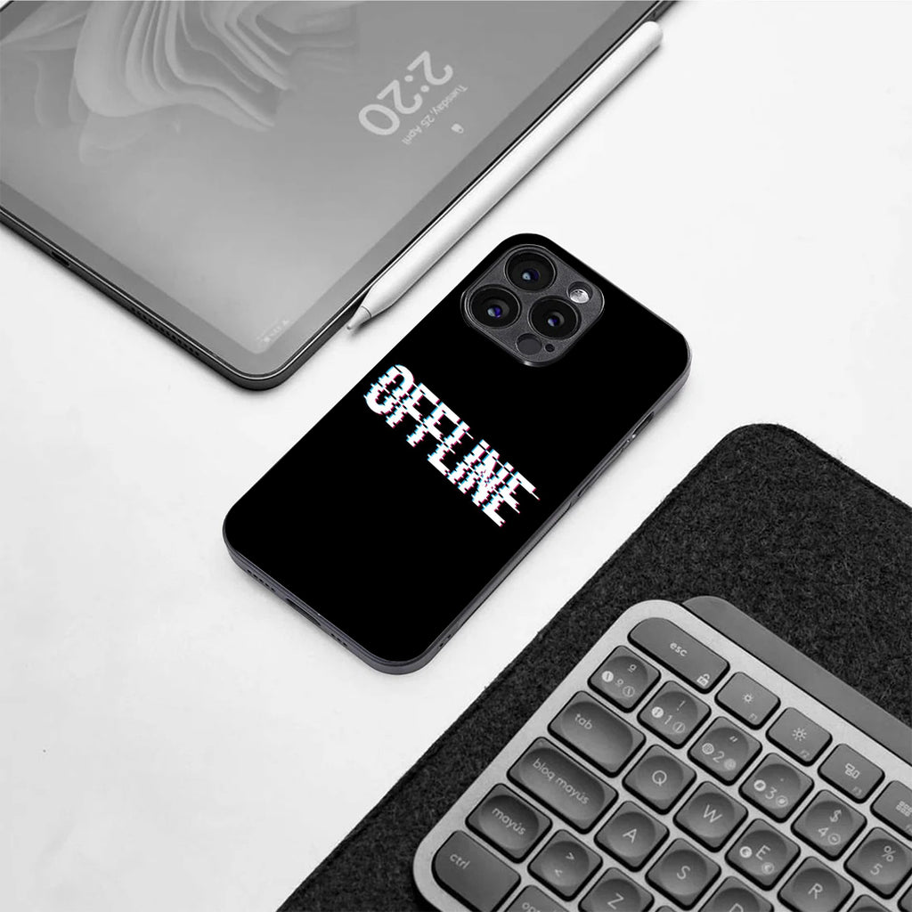 Offline pattern phone case for iphone 16 pro | Glass case