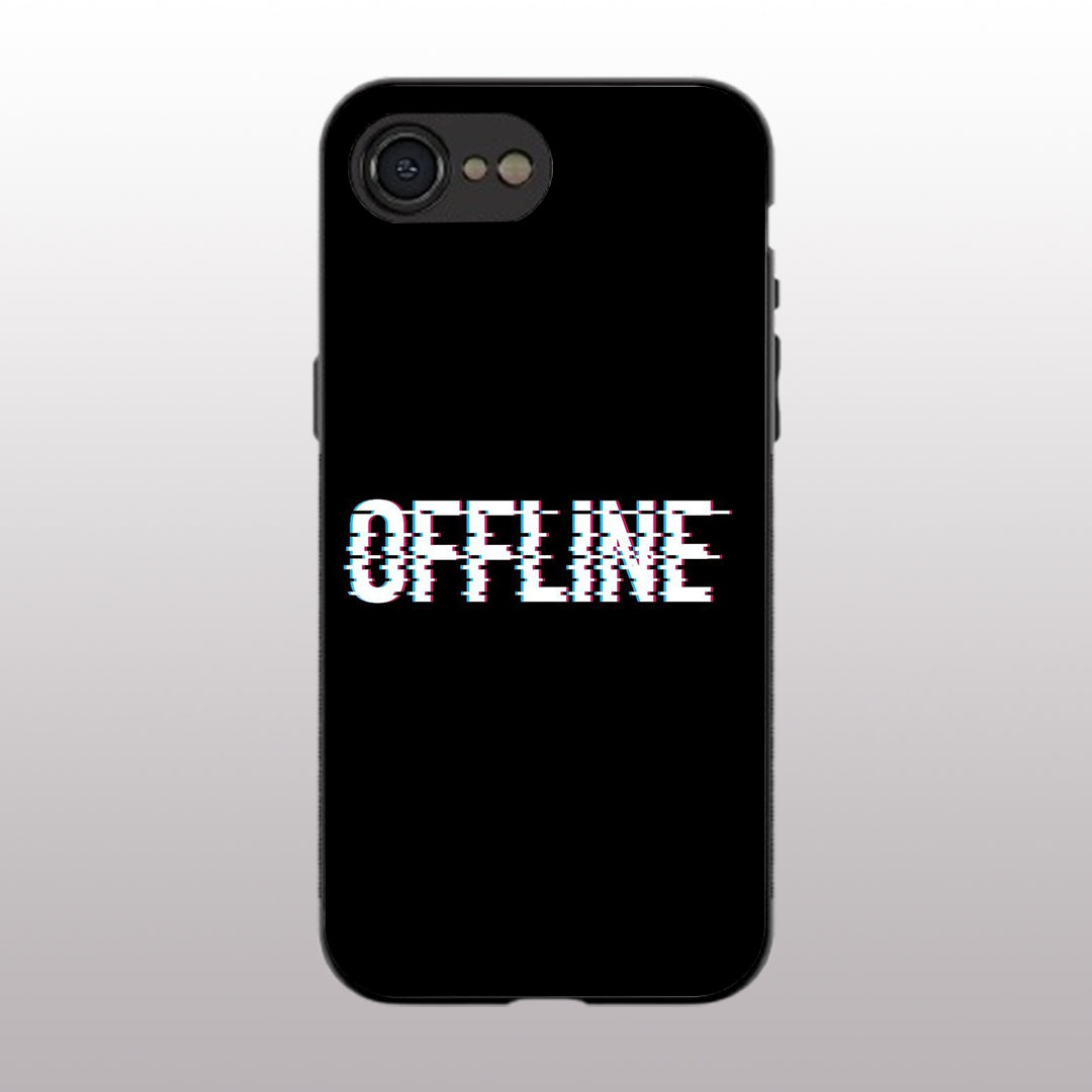 Offline pattern phone case for iphone 16E | Glass case
