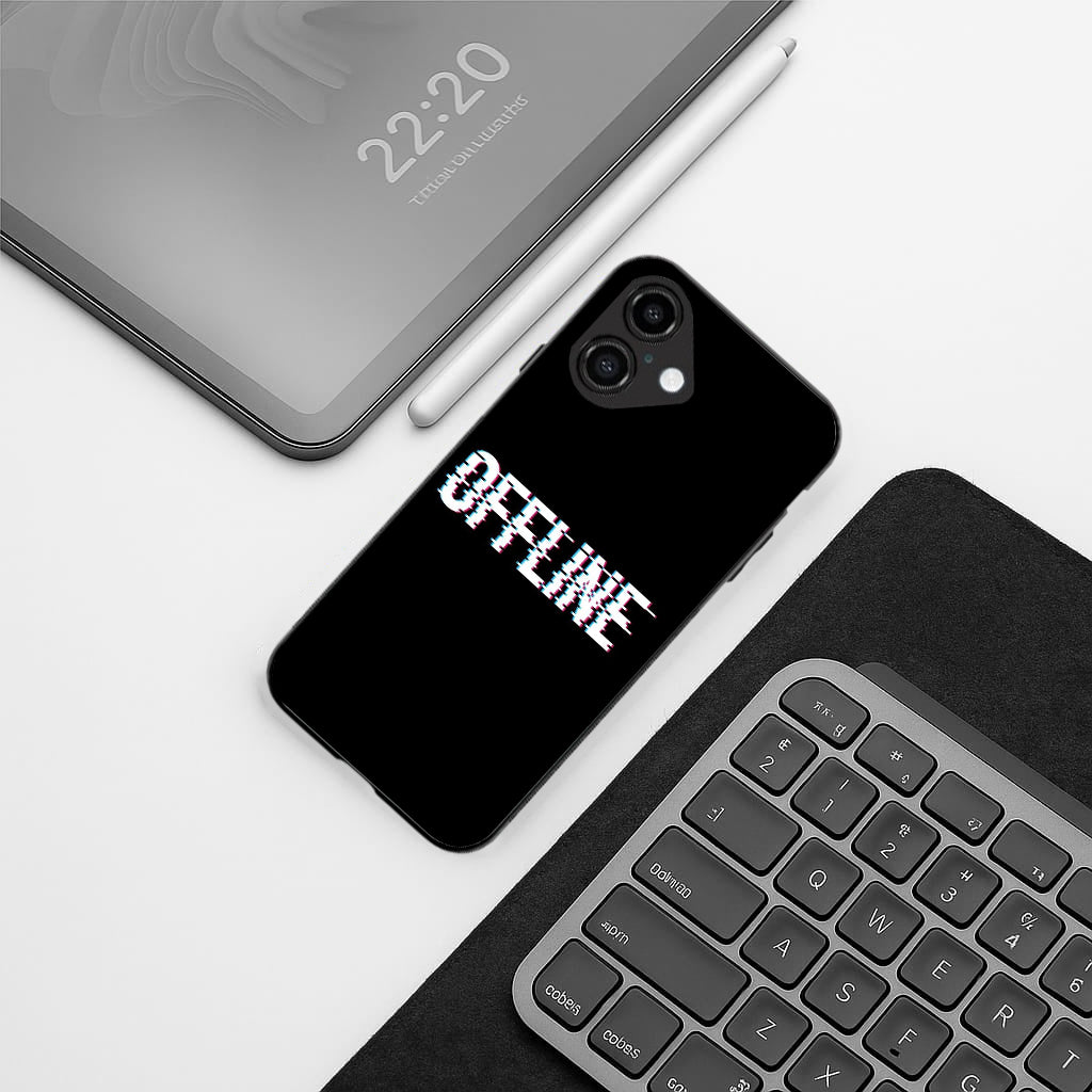 Offline pattern phone case for iphone 16 plus | Glass case