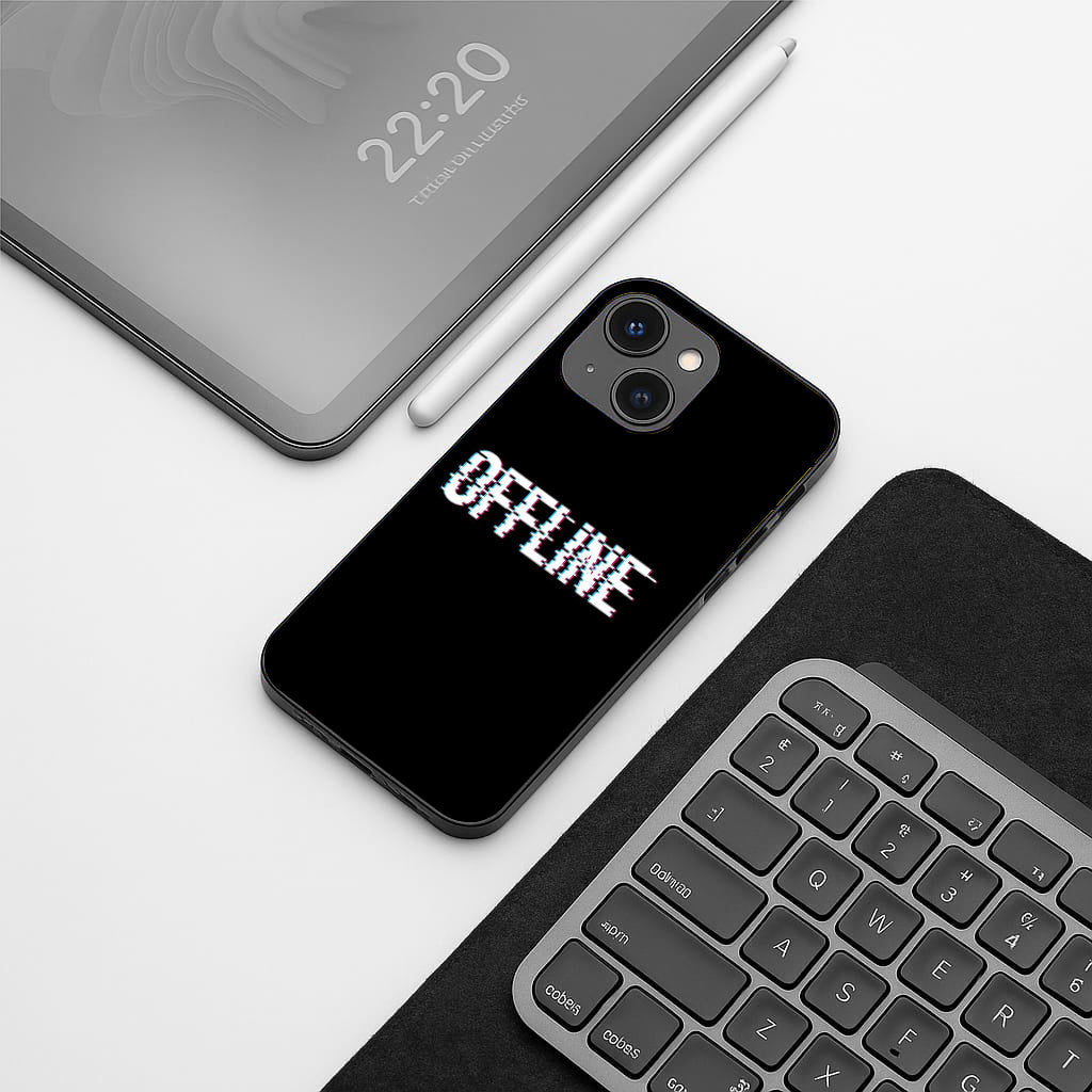 Offline pattern phone case for iphone 15 | Glass case