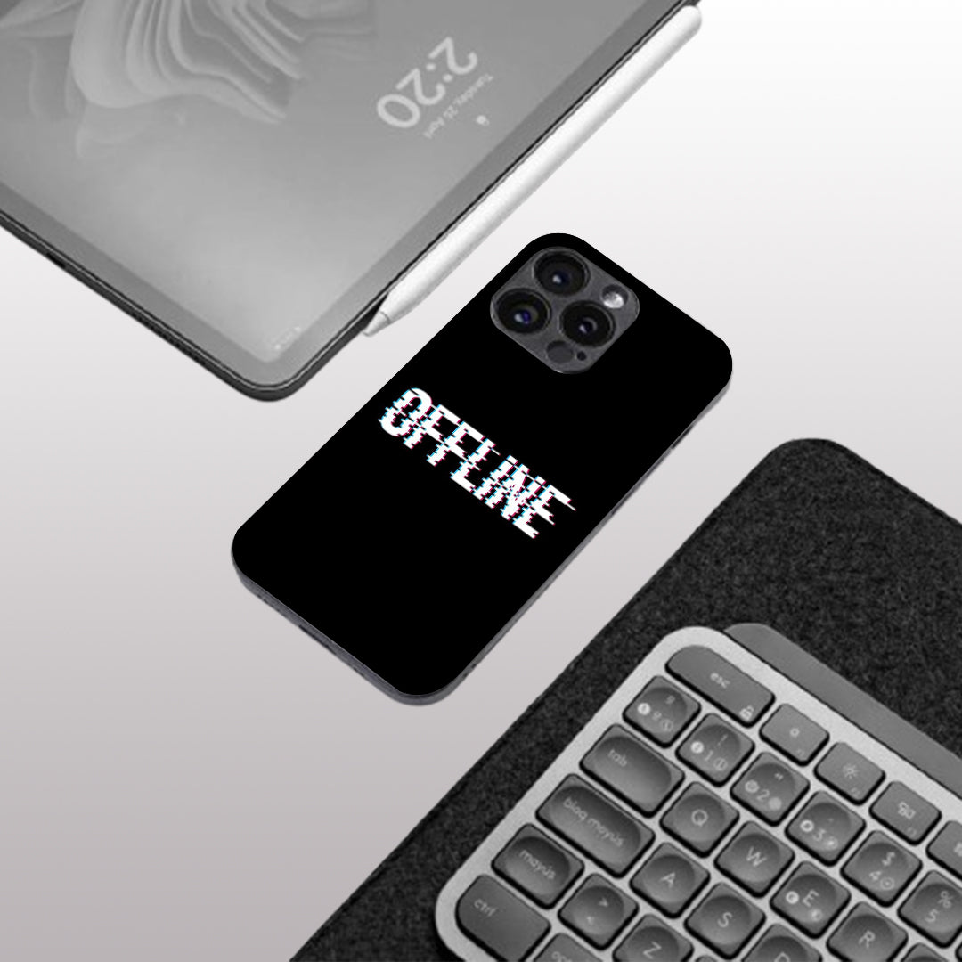 Offline pattern phone case for iphone 15 pro max | Glass case
