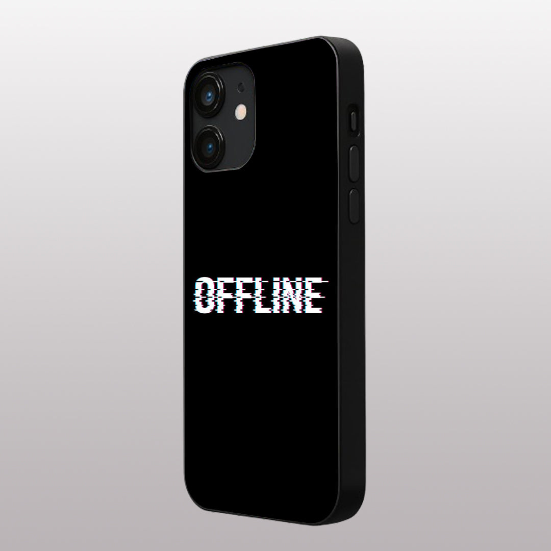 Offline pattern phone case for iphone 12 mini |Glass case