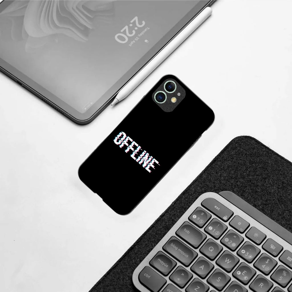 Offline pattern phone case for iphone 12 mini |Glass case