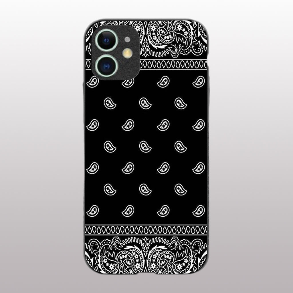 Paisley Black pattern phone case for iphone 11 | Glass case