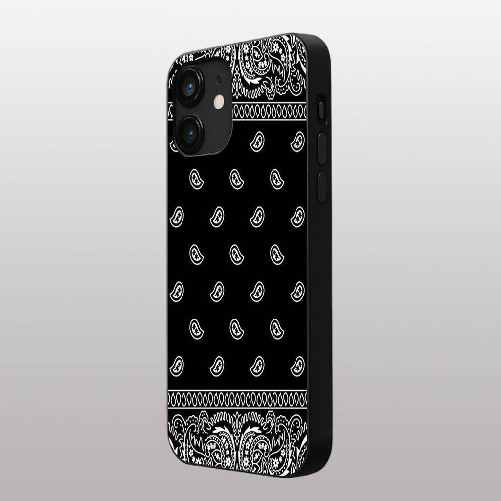 Paisley Black pattern phone case for iphone 12|Glass case