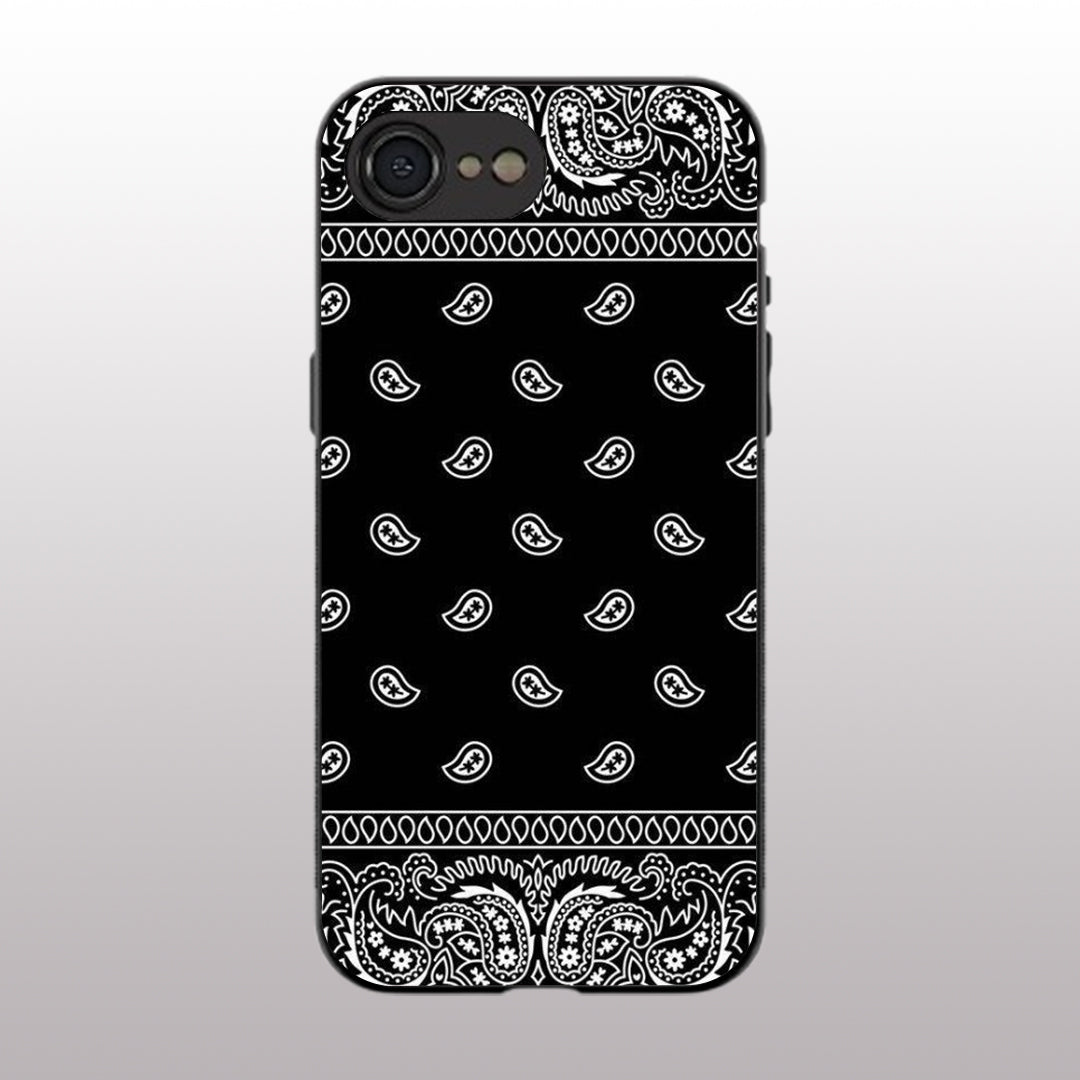 Paisley Black pattern phone case for iphone 16E | Glass case