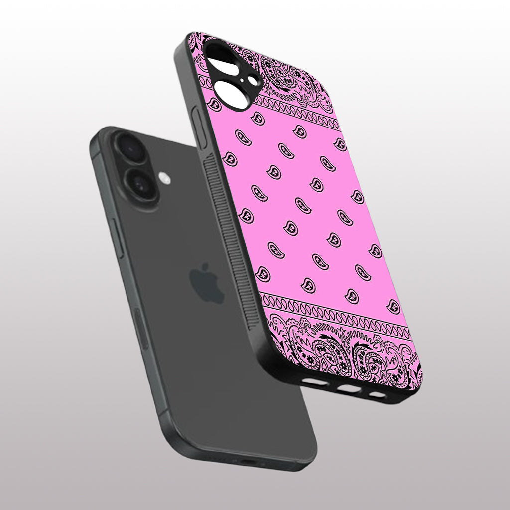 Paisley Purple pattern phone case for iphone 16 plus | Glass case