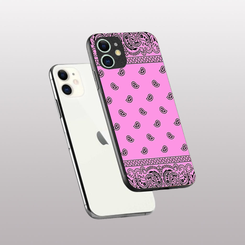 Paisley Purple pattern phone case for iphone 12 mini|Glass case