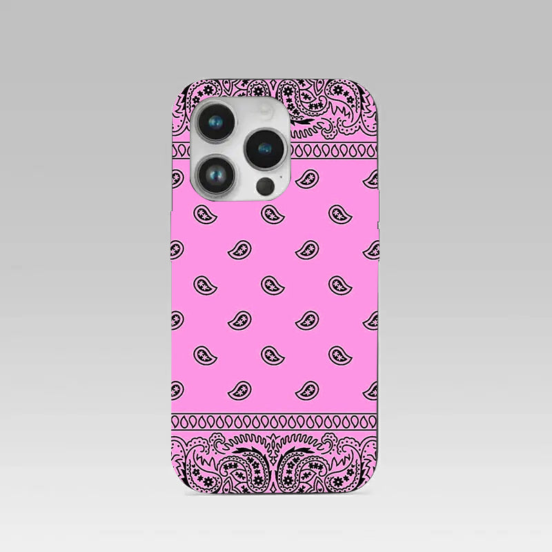 Paisley Purple pattern phone case for iphone 16 pro |Glass case