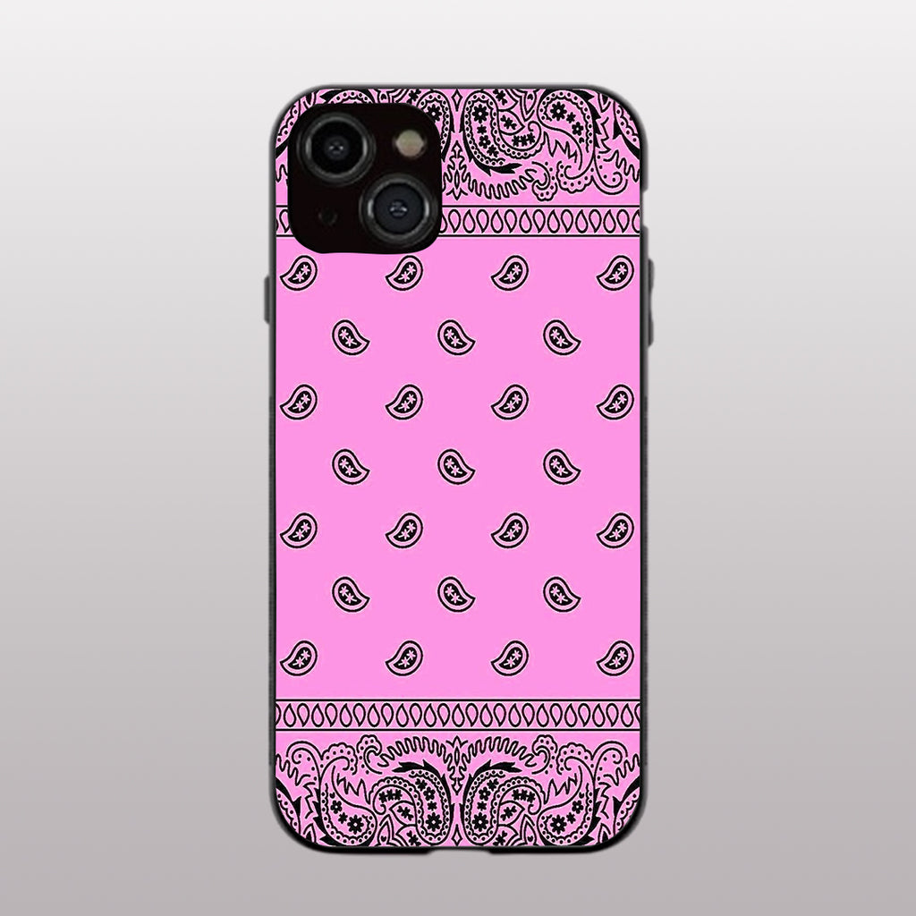 Paisley Purple pattern phone case for iphone 14 | Glass case