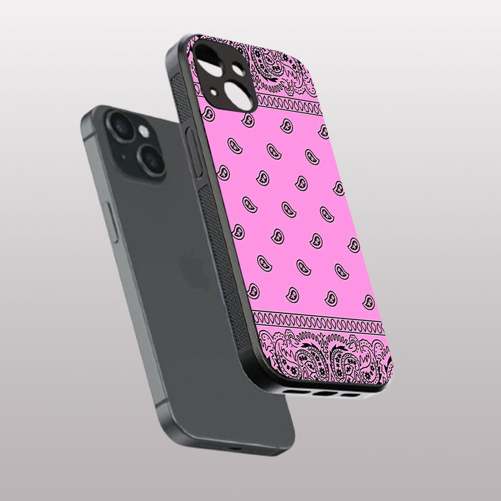 Paisley Purple pattern phone case for iphone 14 | Glass case