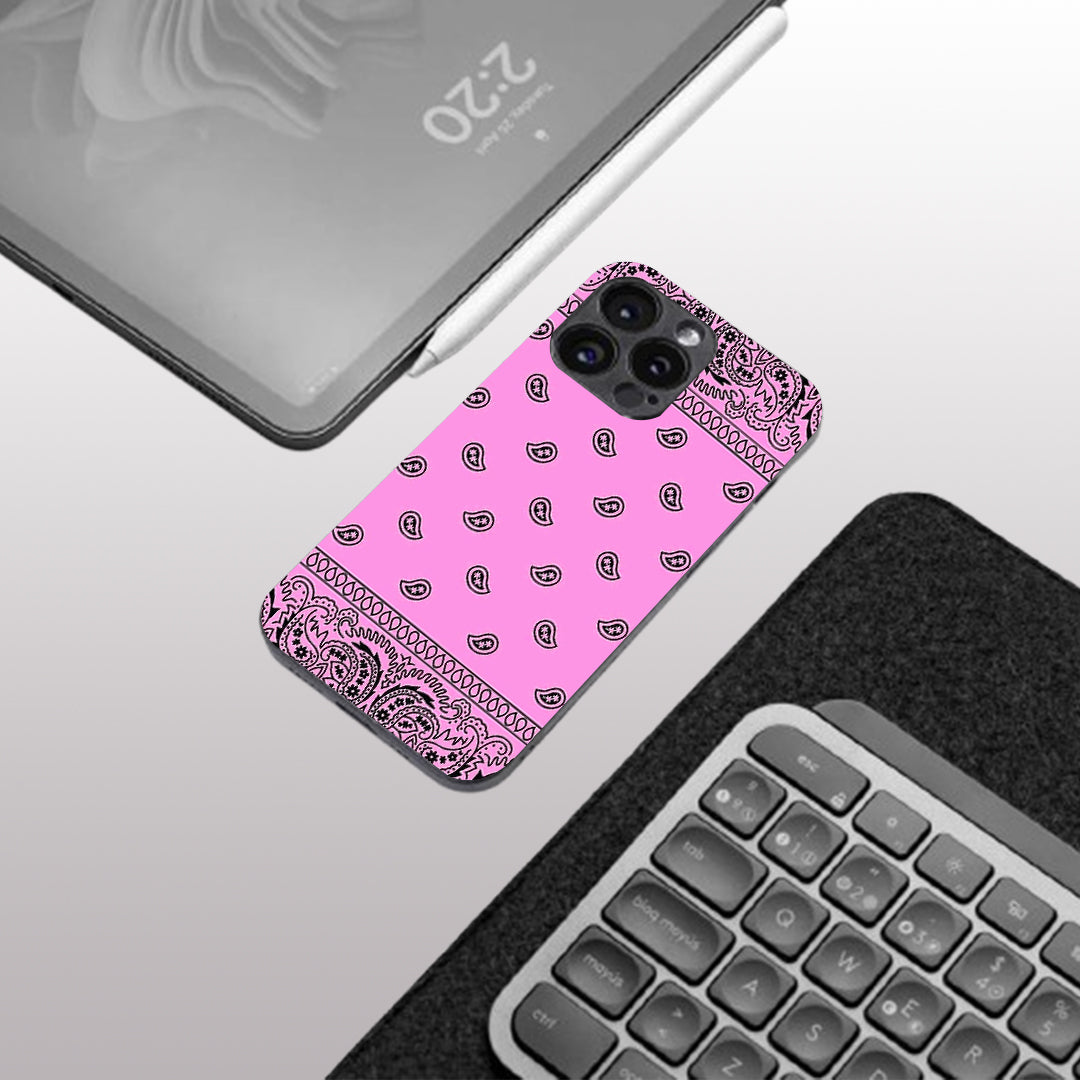 Paisley Purple pattern phone case for iphone 15 pro max | Glass case
