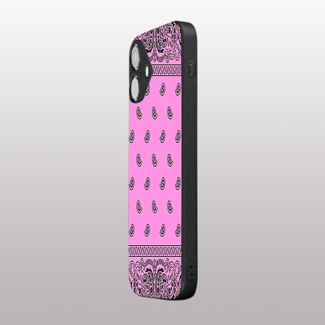 Paisley Purple pattern phone case for iphone 16 plus | Glass case