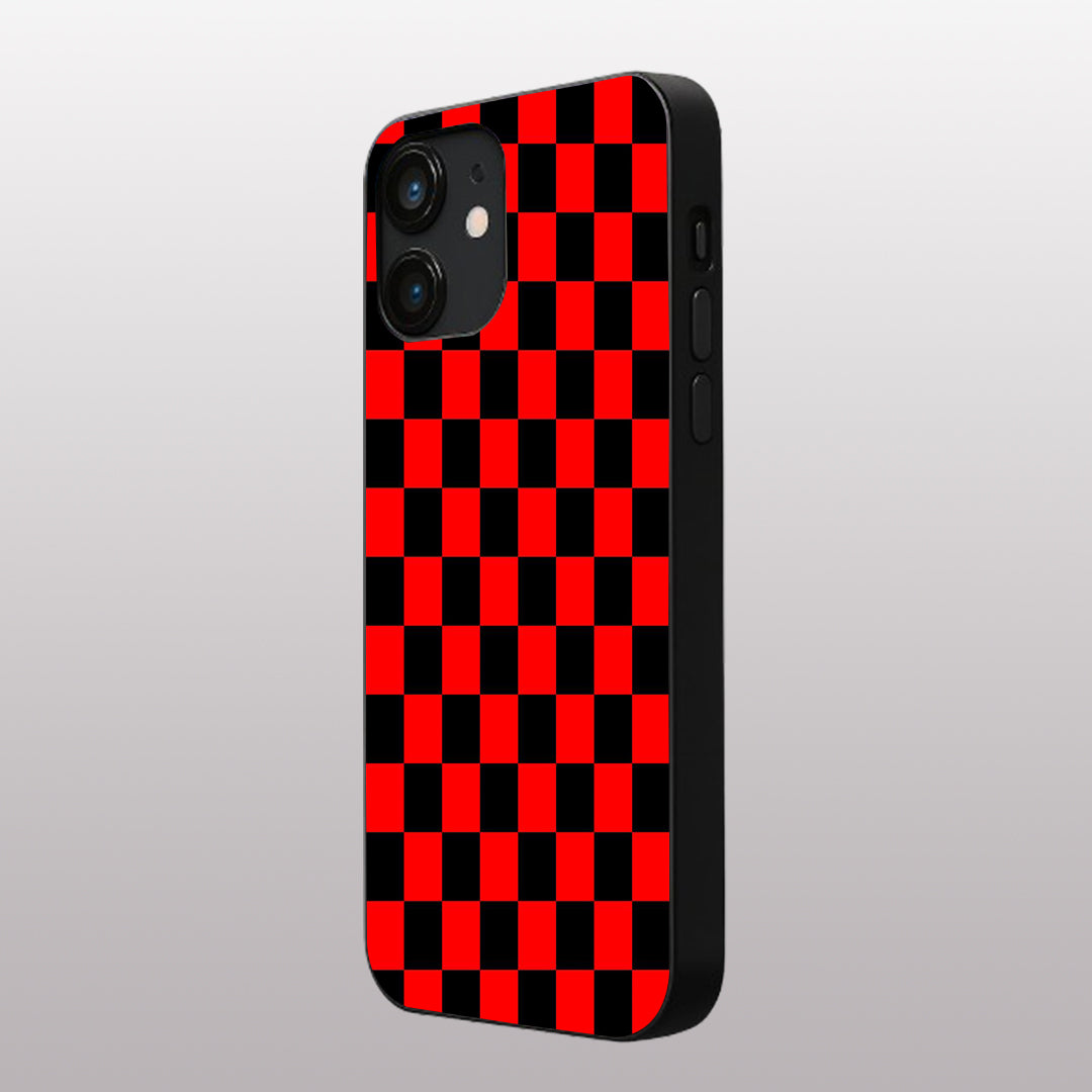 Red & Black Pattern phone case for iphone 11 | Glass case