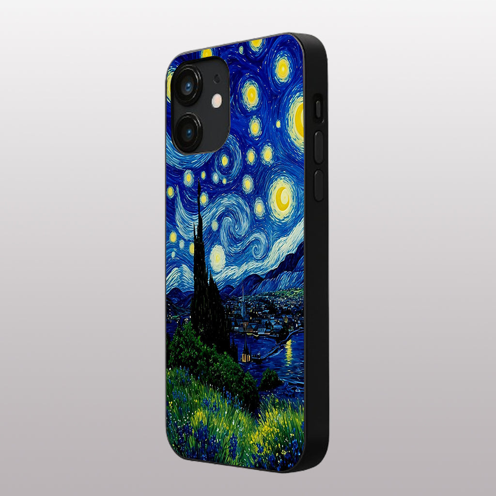 Starry Night pattern phone case for iphone 11| Glass case