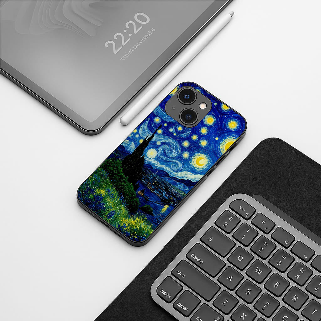 Stary Night pattern phone case for iphone 13 | Glass case