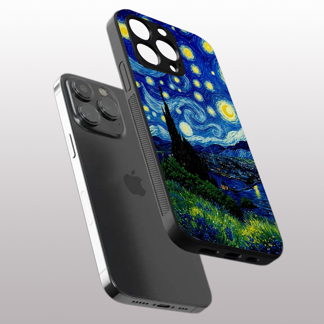 Stary Night pattern phone case for iphone 11 pro max|Glass case