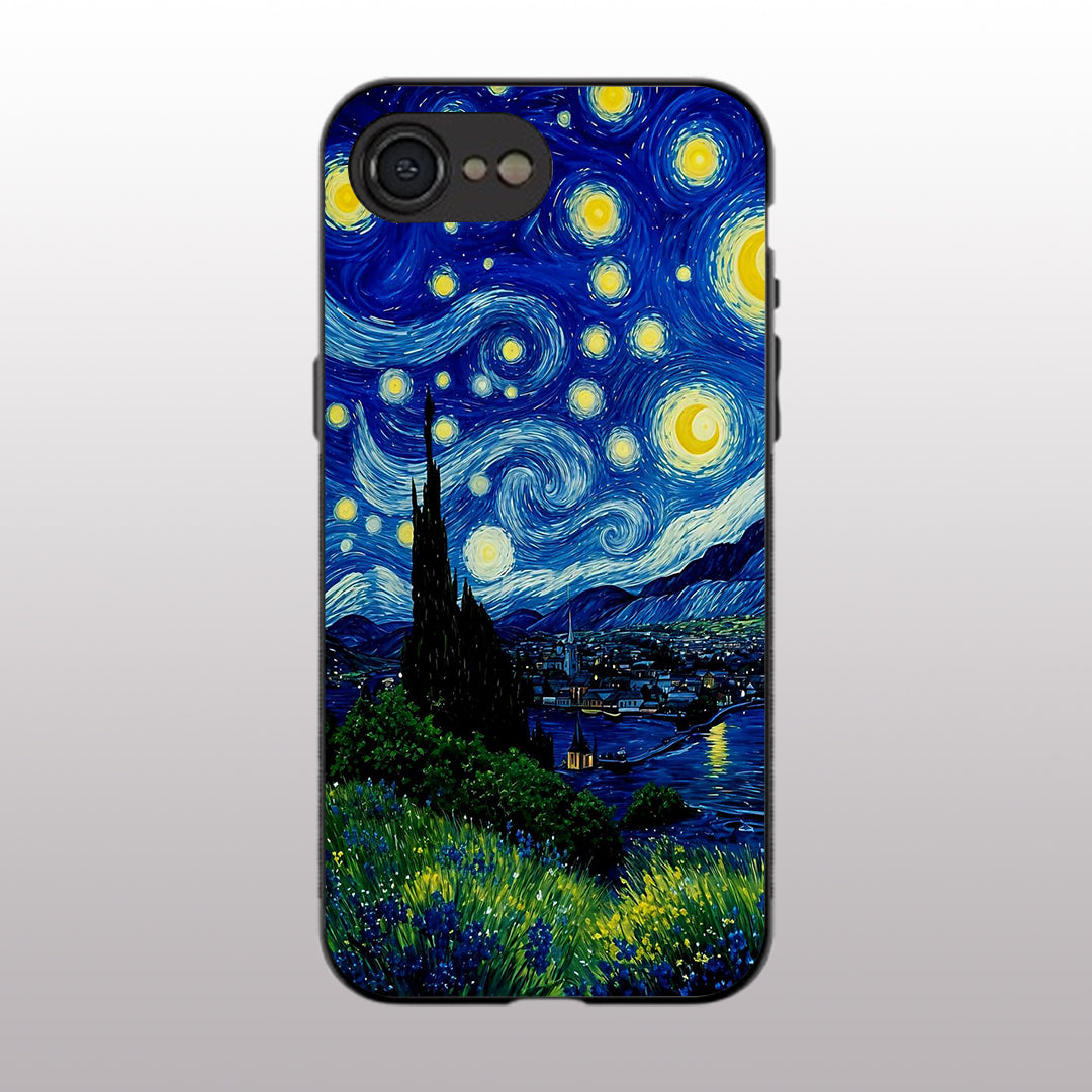 Stary Night pattern phone case for iphone 16E | Glass case
