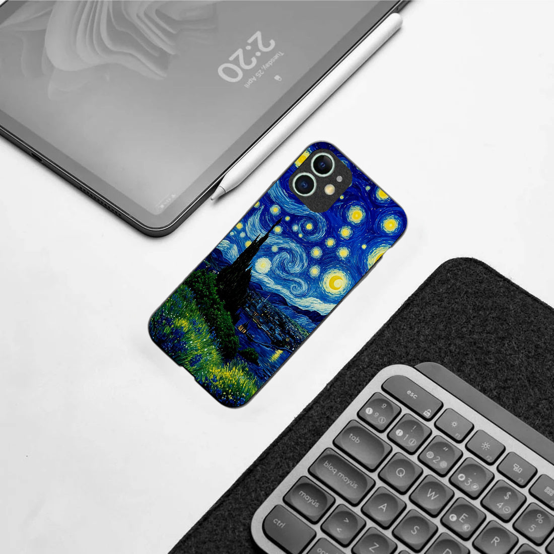 Stary Night pattern phone case for iphone 12 mini | Glass case