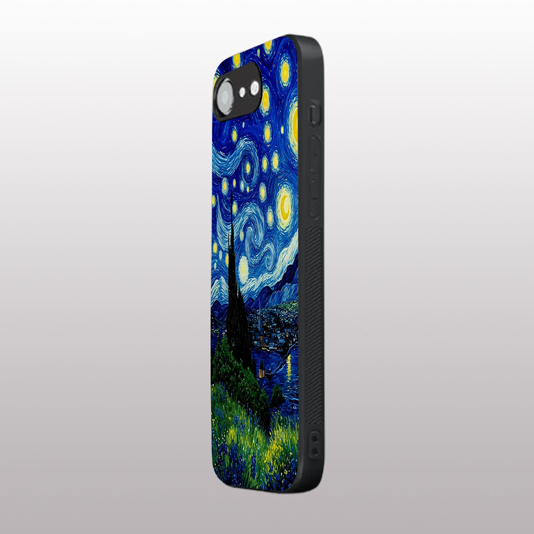 Stary Night pattern phone case for iphone 16E | Glass case