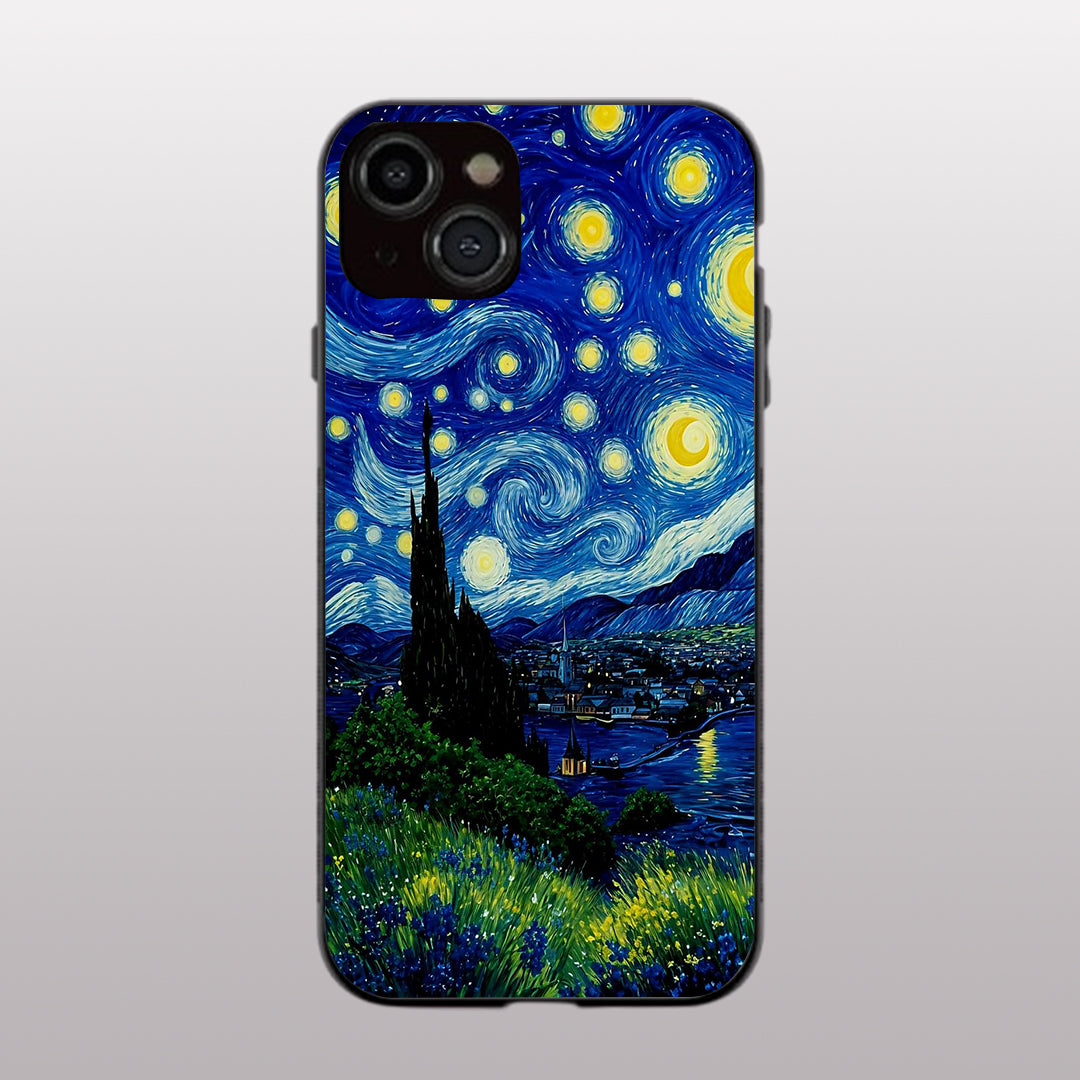 Stary Night pattern phone case for iphone 15 | Glass case