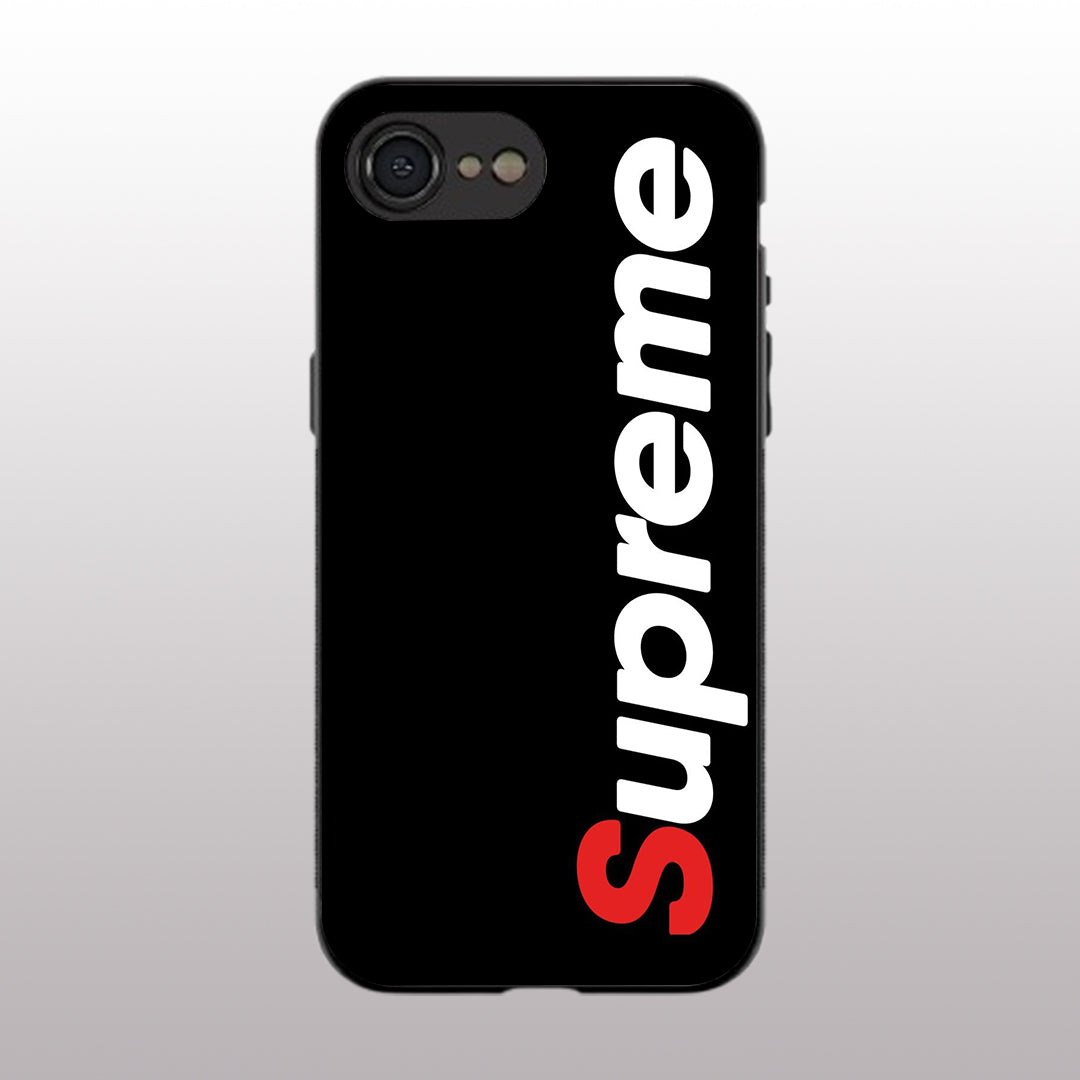 Supreme pattern phone case for iphone 16E | Glass case
