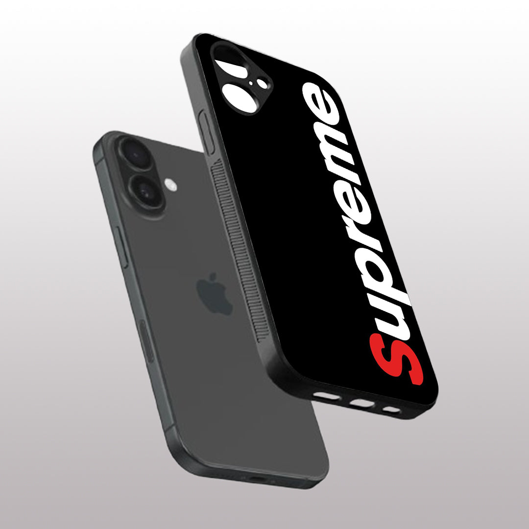 Supreme pattern phone case for iphone 16 | Glass case