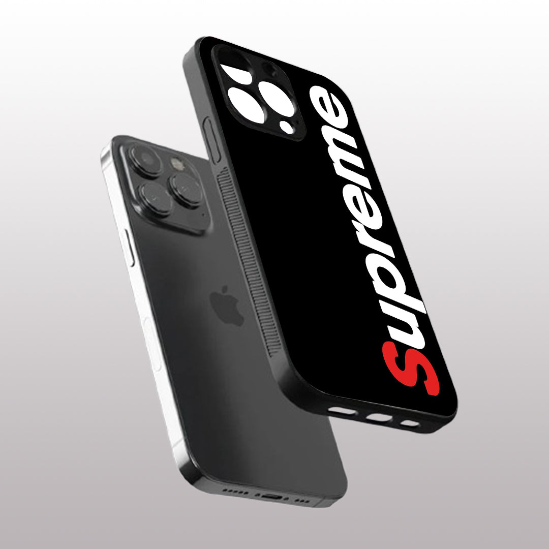 Supreme pattern phone case for iphone 14 pro max | Glass case