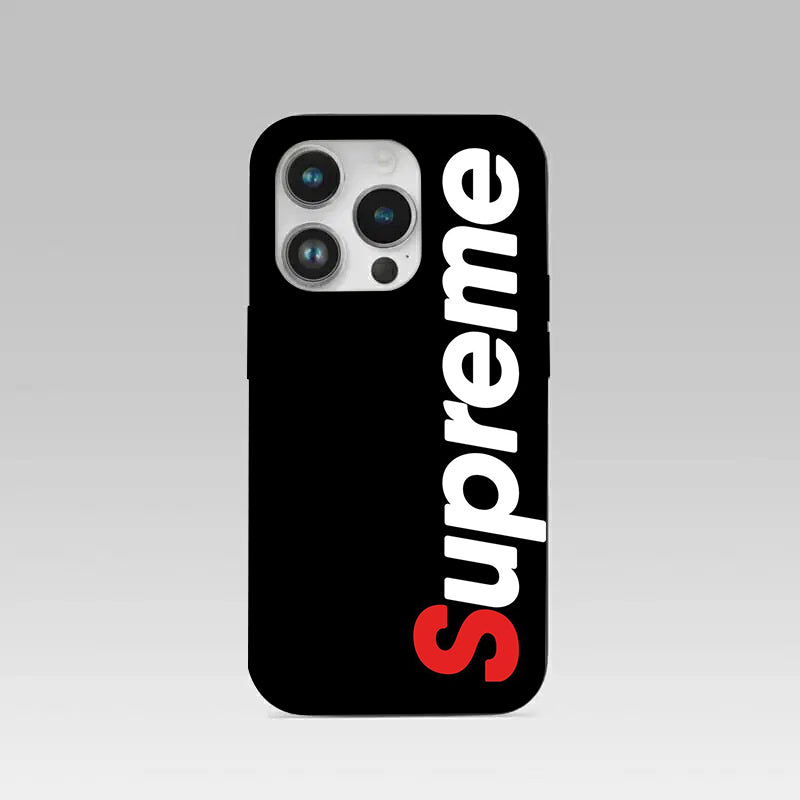 Supreme pattern phone case for iphone 16 pro | Glass case