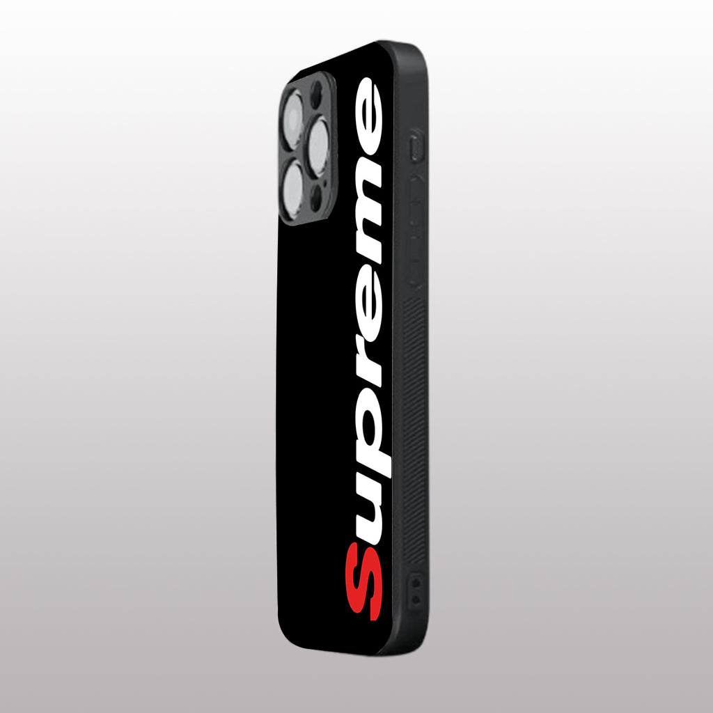 Supreme pattern phone case for iphone 15 pro | Glass case
