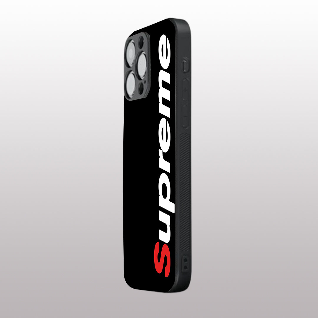 Supreme pattern phone case for iphone 15 pro | Glass case