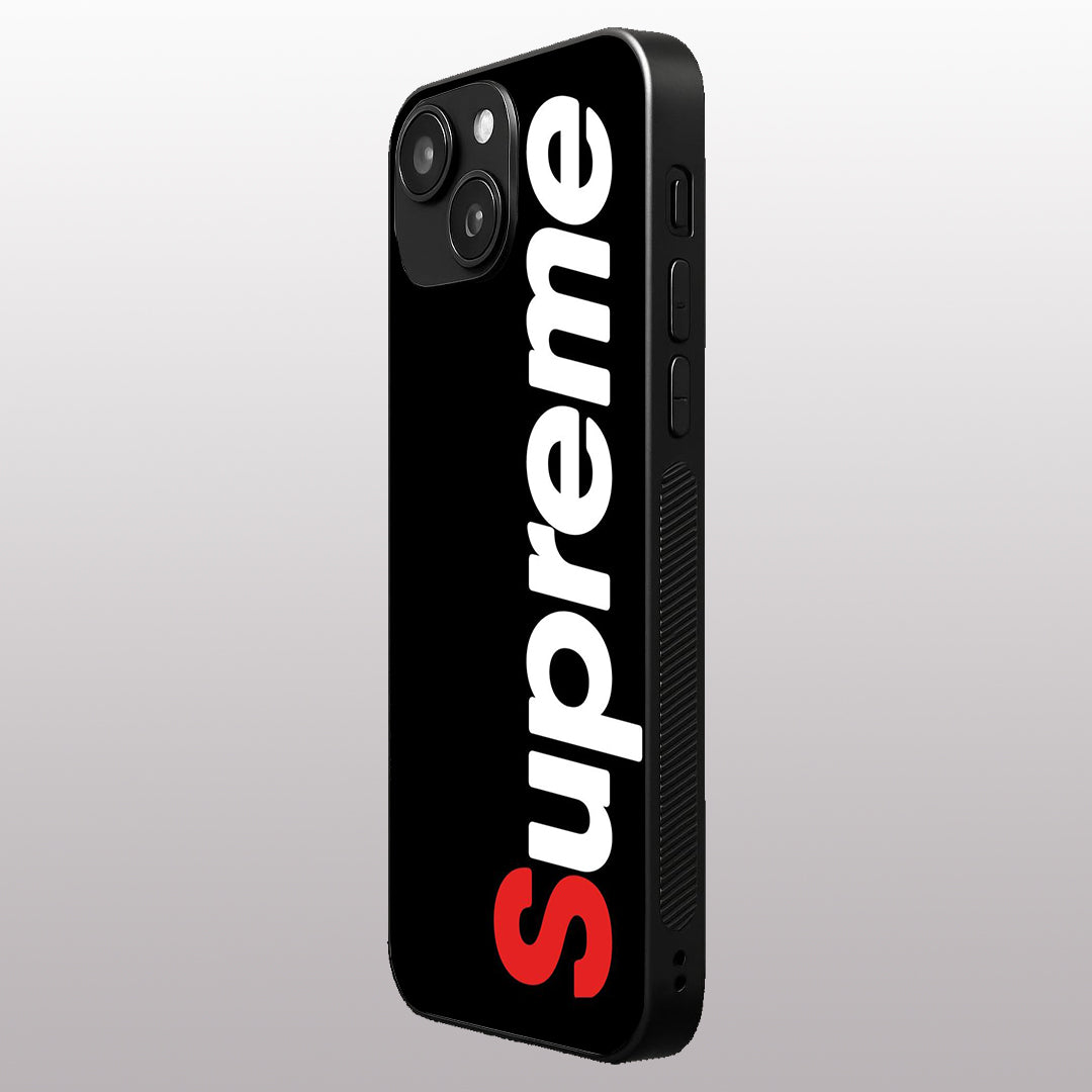 Supreme pattern phone case for iphone 15 | Glass case